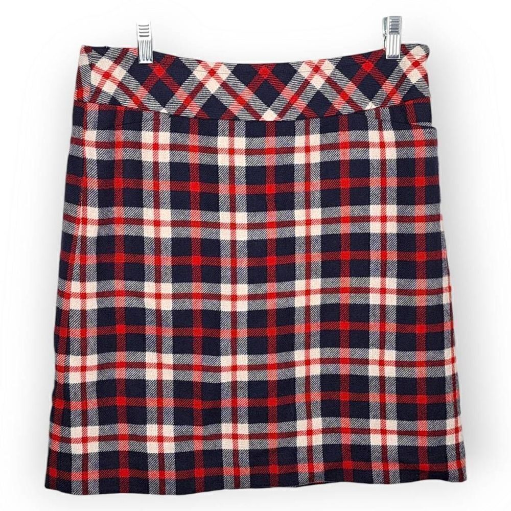 Talbots Buffalo Plaid Wool Blend Skirt Size 8 Nwt